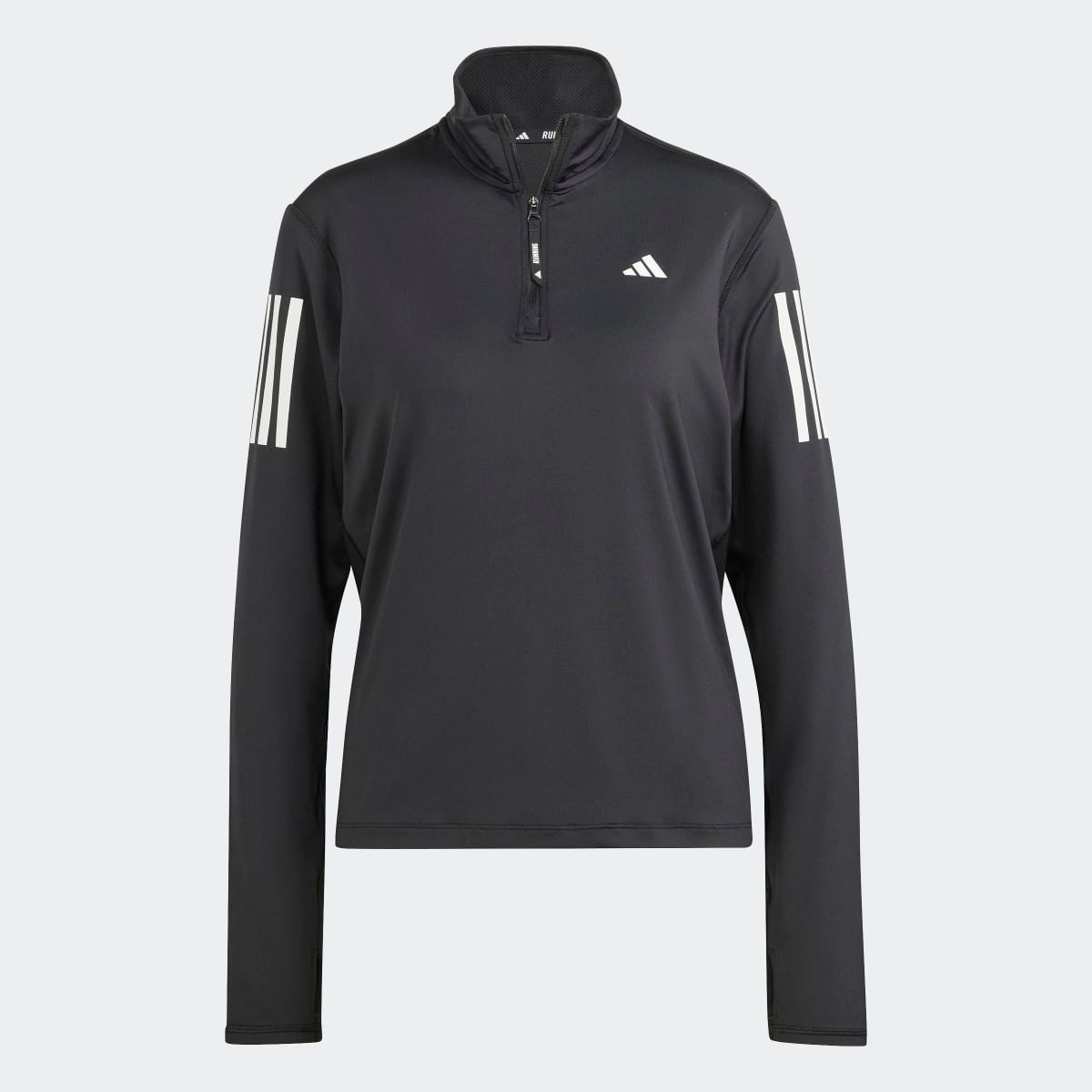 Sweatshirt de Mulher Own the Run Half-Zip Preto-6