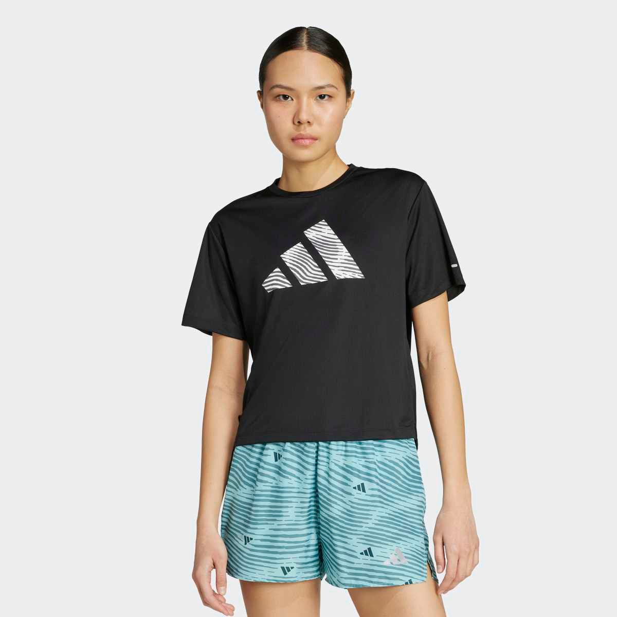 T-shirt de Mulher Adi365 Running Essentials Brand Love Preto-1