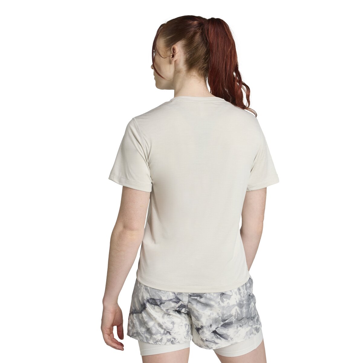 T-shirt de Mulher Own the Run Melange Cinzento-2