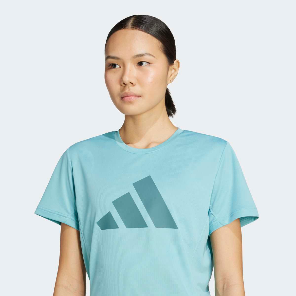T-shirt de mulher Run It adidas Turquesa-4