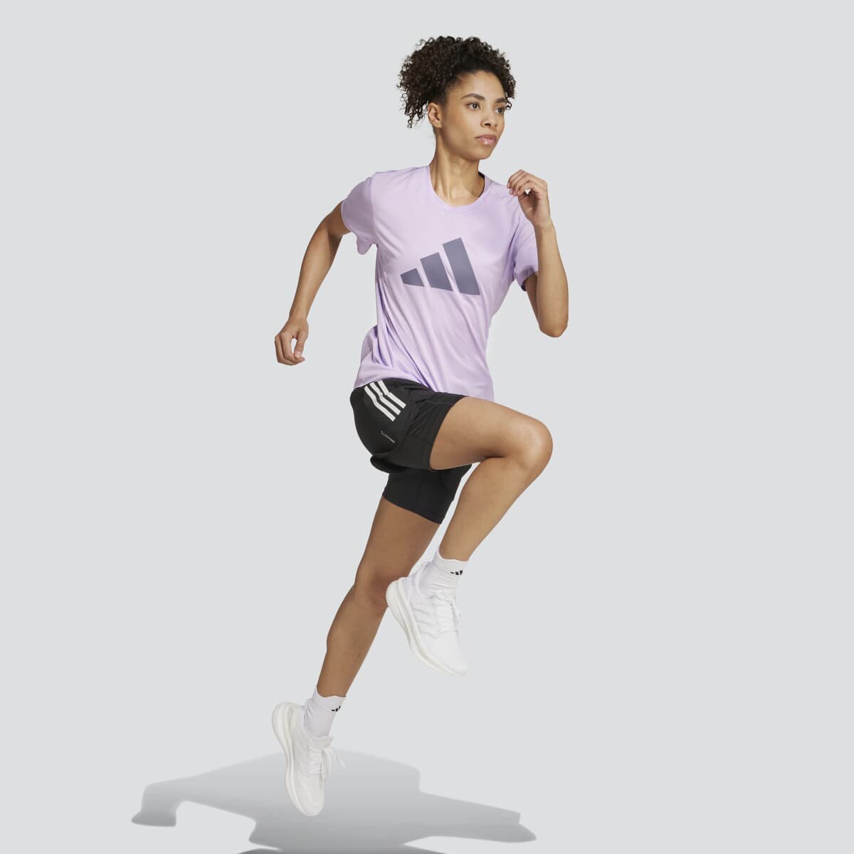 T-shirt de mulher Run It adidas Violeta-5