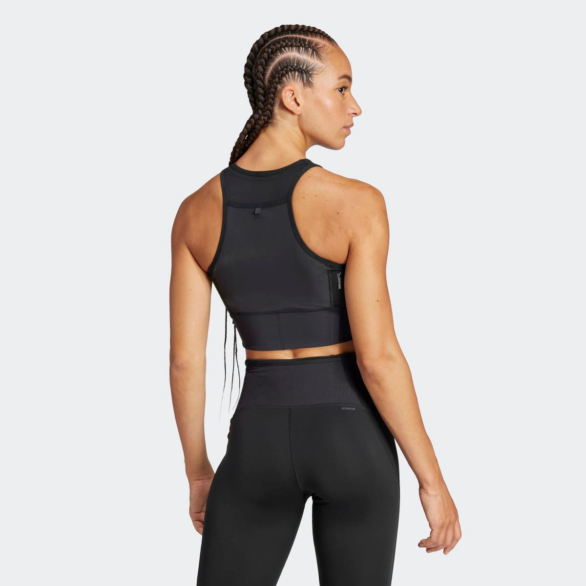T-shirt de Mulher Adizero Crop Preto-2