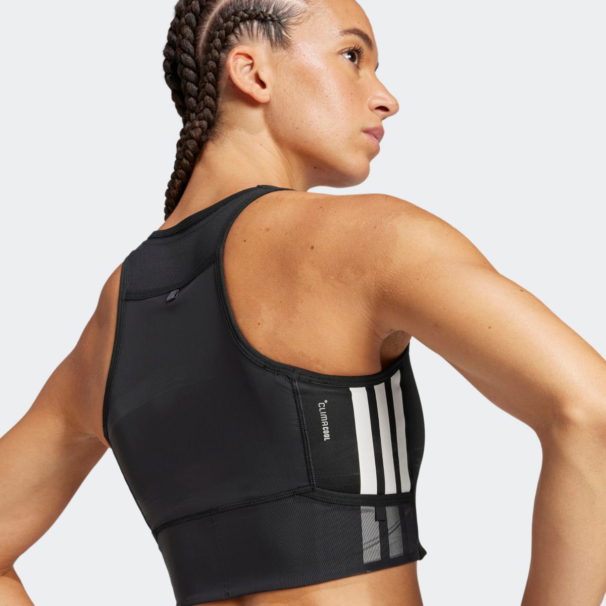 T-shirt de Mulher Adizero Crop Preto-4
