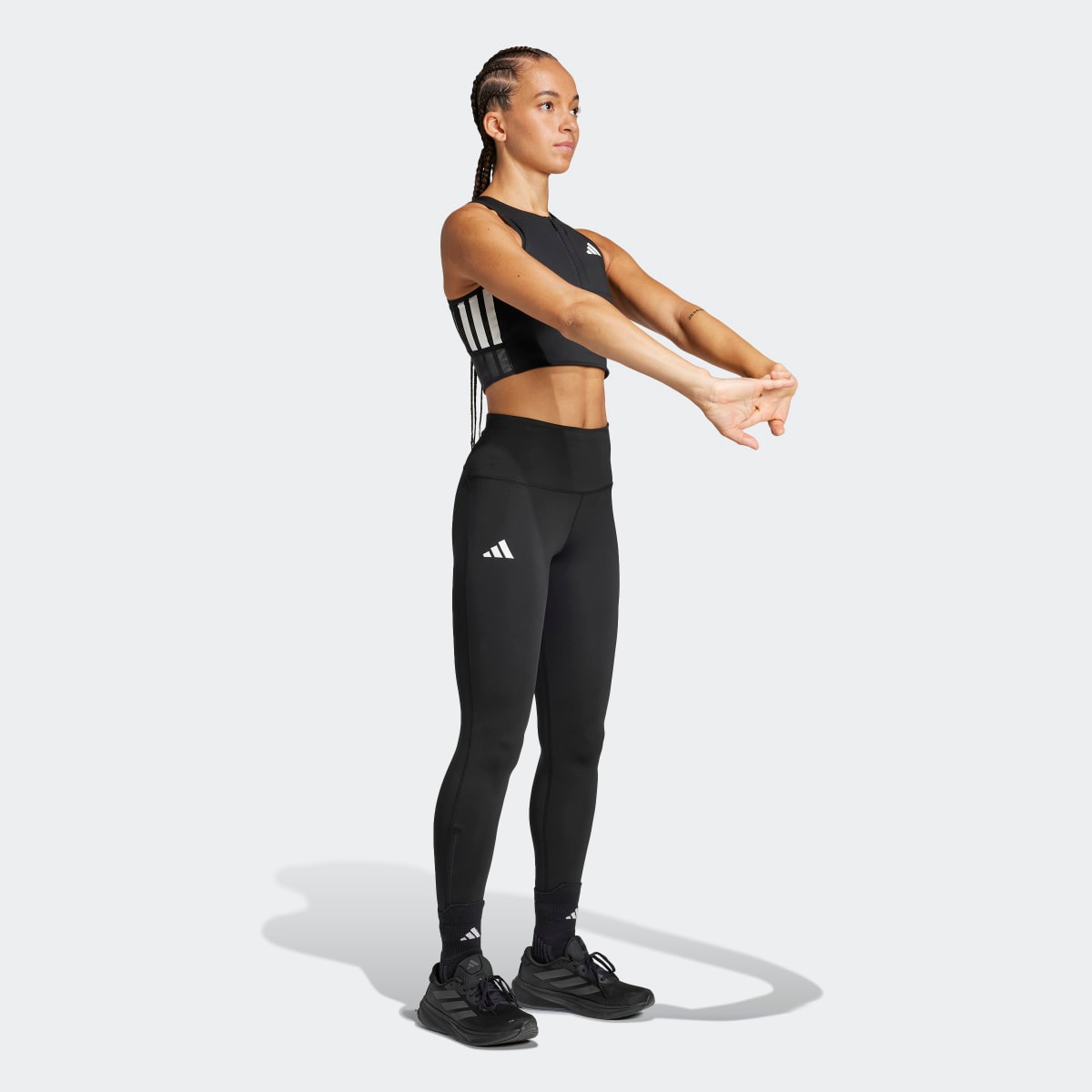T-shirt de Mulher Adizero Crop Preto-5