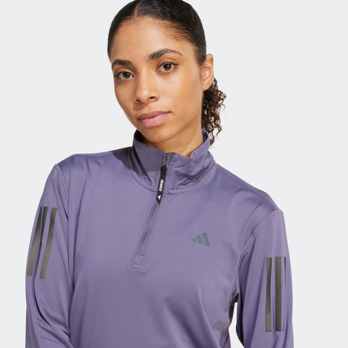 Sweatshirt de Mulher Own the Run Half-Zip Violeta-4