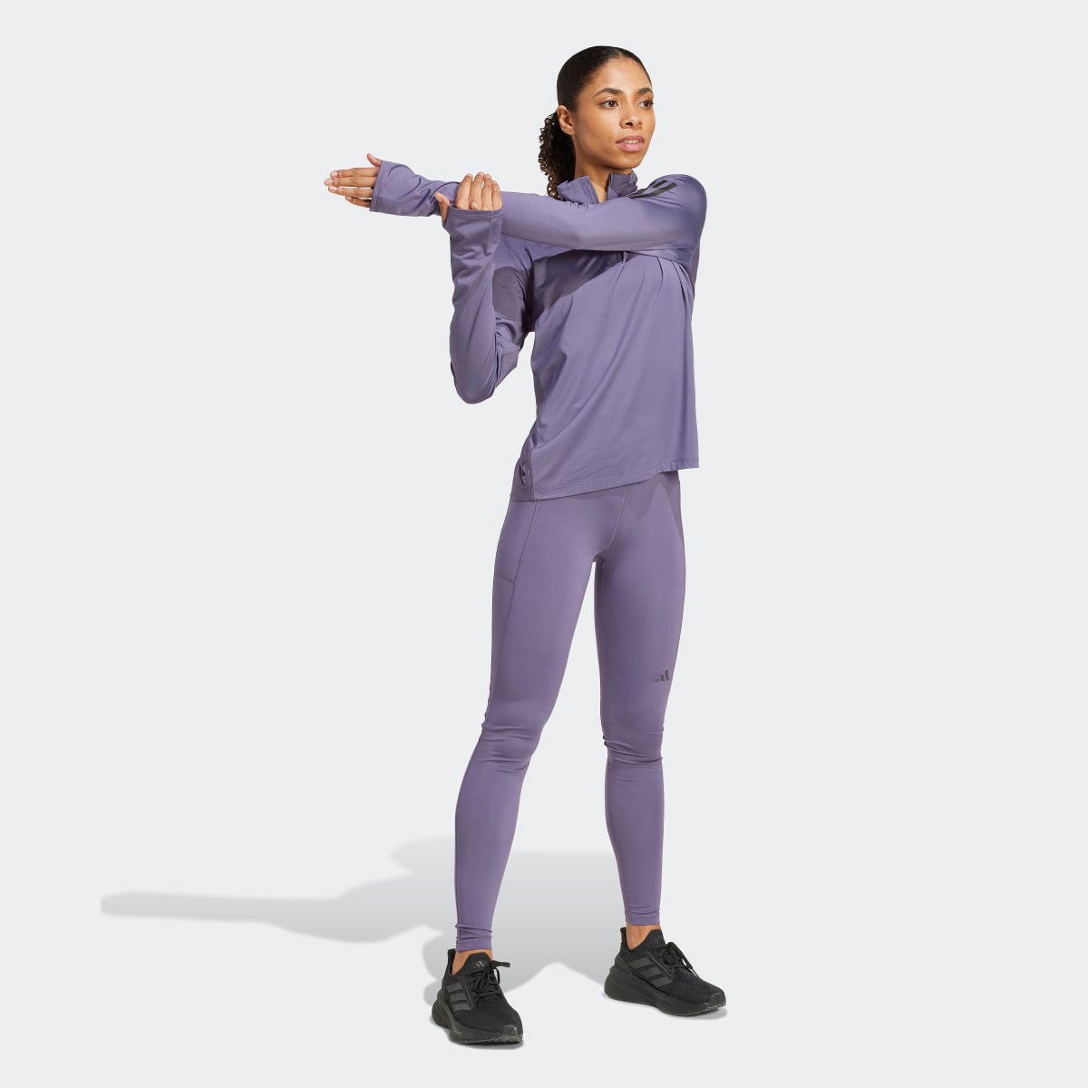 Sweatshirt de Mulher Own the Run Half-Zip Violeta-5
