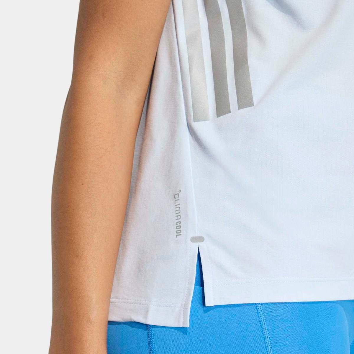 T-shirt de Mulher adi365 Climacool Azul-5