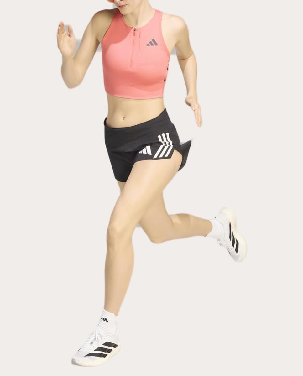 T-shirt de Mulher Adizero Train For Races Rosa-3
