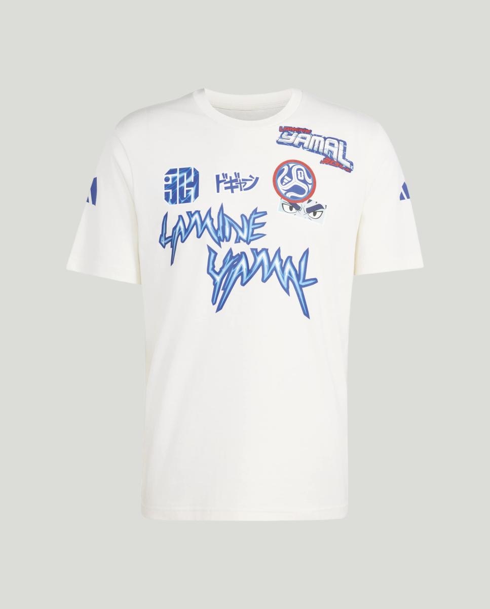 T-shirt de Futebol de Homem Lamine Yamal Branco-6