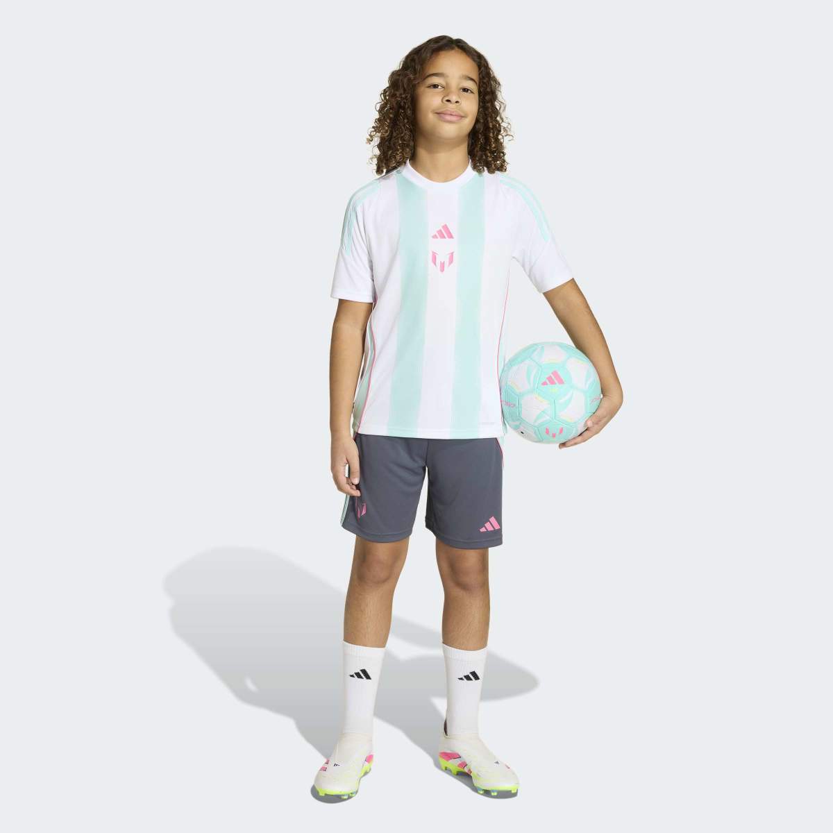 T-shirt de criança Messi adidas Branco / Azul-5