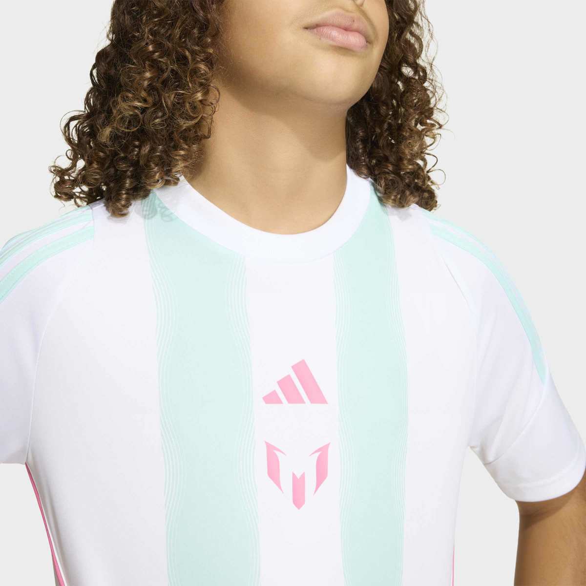 T-shirt de criança Messi adidas Branco / Azul-6