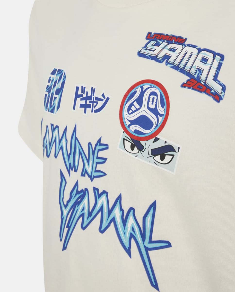 T-shirt de Futebol de Criança Lamine Yamal Branco-3