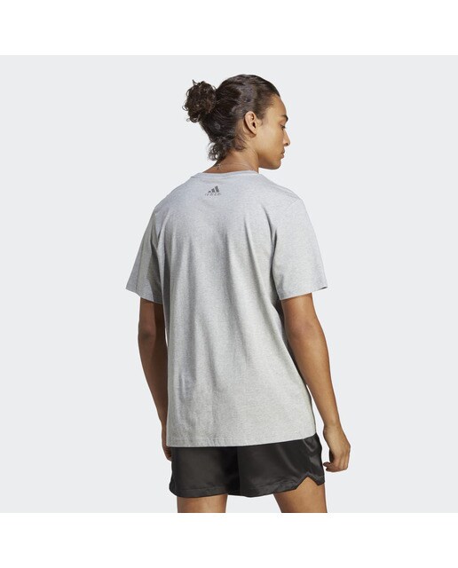 T-shirt de Homem Essentials Single Jersey Big Logo Cinzento-2