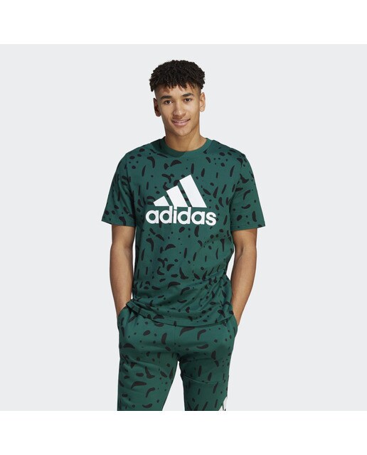 T-shirt de Homem Big Logo Allover Print Verde-1