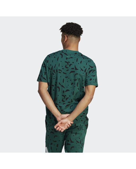 T-shirt de Homem Big Logo Allover Print Verde-2