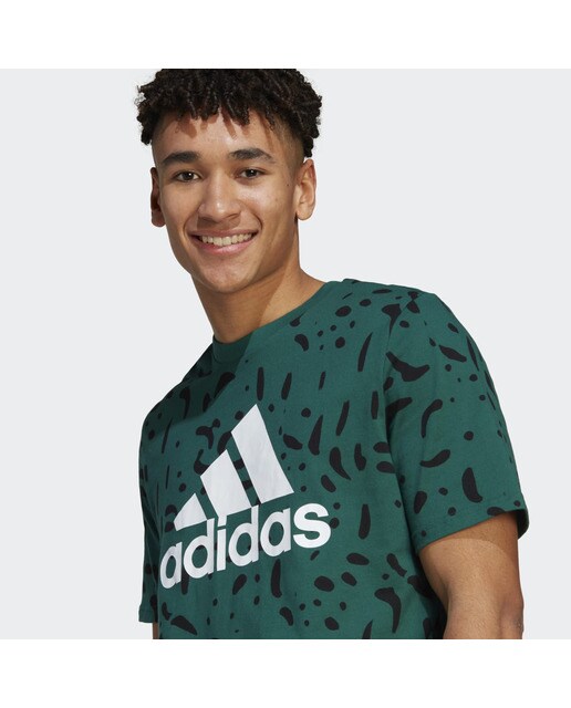 T-shirt de Homem Big Logo Allover Print Verde-3