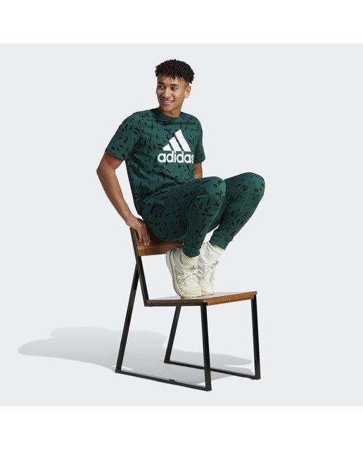 T-shirt de Homem Big Logo Allover Print Verde-4