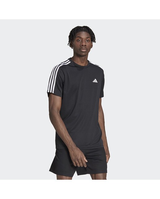 T-shirt de Homem Train Essentials Training 3 Faixas Preto-1