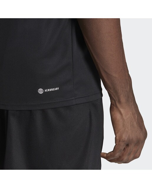 T-shirt de Homem Train Essentials Training 3 Faixas Preto-3