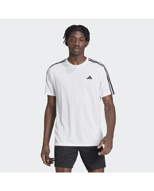 T-shirt de Homem Train Essentials Training 3 Faixas Branco-1