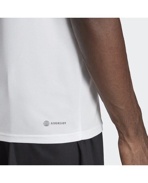 T-shirt de Homem Train Essentials Training 3 Faixas Branco-3