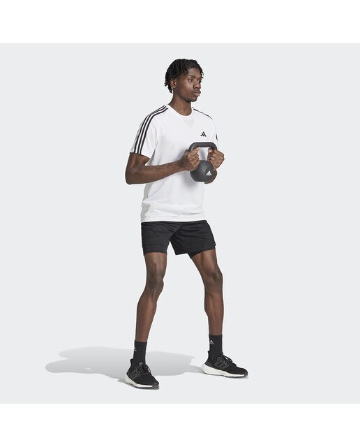 T-shirt de Homem Train Essentials Training 3 Faixas Branco-5