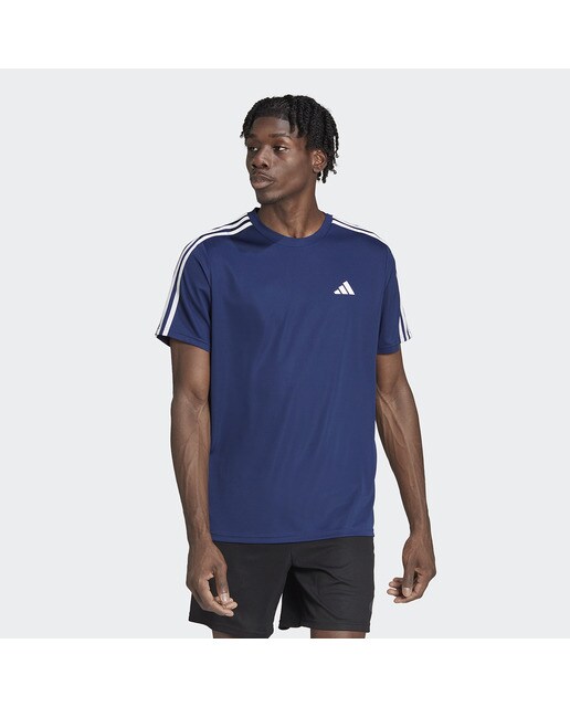 T-shirt de Homem Train Essentials Training 3 Faixas Azul-1