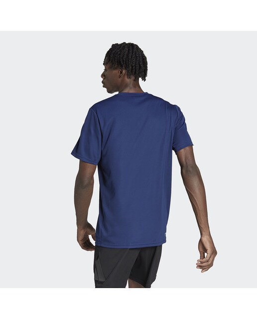 T-shirt de Homem Train Essentials Training 3 Faixas Azul-2