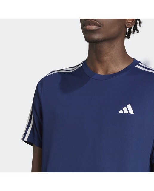 T-shirt de Homem Train Essentials Training 3 Faixas Azul-4