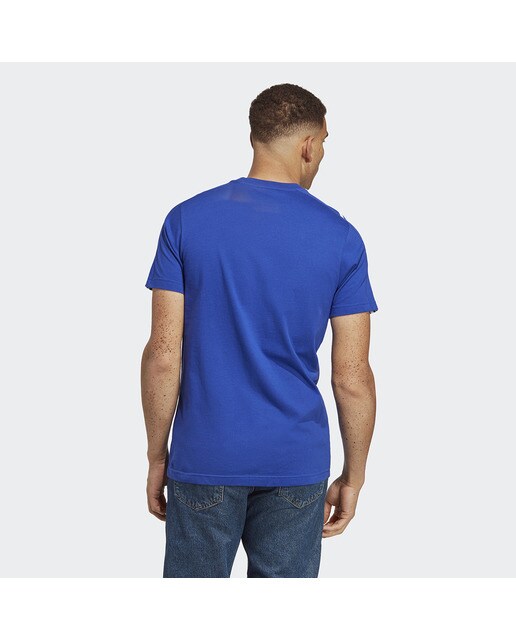 T-shirt de Treino de Homem Essentials Single Jersey 3 Faixas Azul-marinho-2