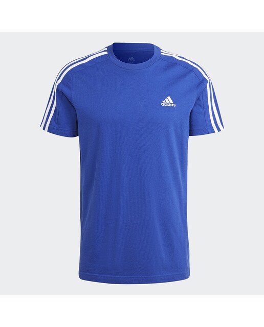 T-shirt de Treino de Homem Essentials Single Jersey 3 Faixas Azul-marinho-6