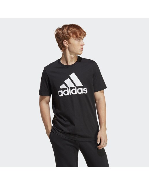 T-shirt de Homem Essentials Single Jersey Big Logo Preto / Branco-1