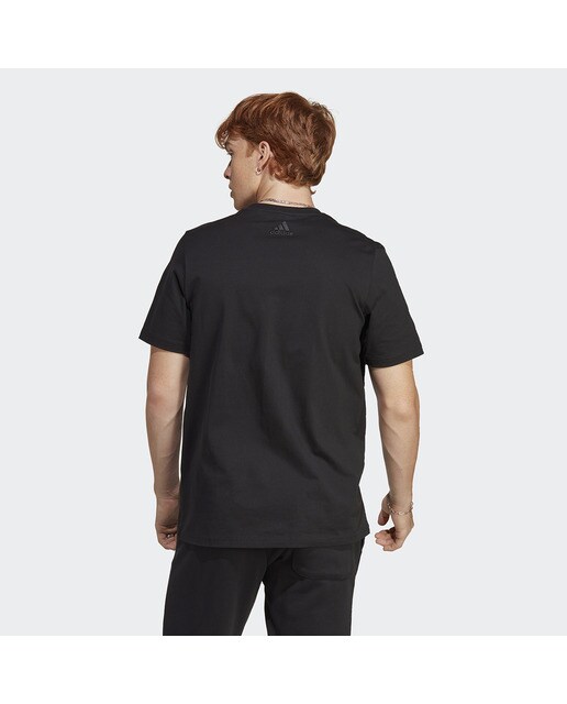 T-shirt de Homem Essentials Single Jersey Big Logo Preto / Branco-2