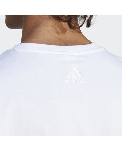 T-shirt de Homem Essentials Single Jersey Big Logo Branco-3