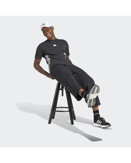 T-Shirt Future Icons 3 Stripes Tee Adidas Preto-5