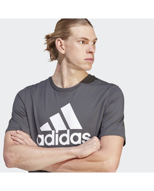 T-shirt de Homem Essentials Single Jersey Cinzento-4