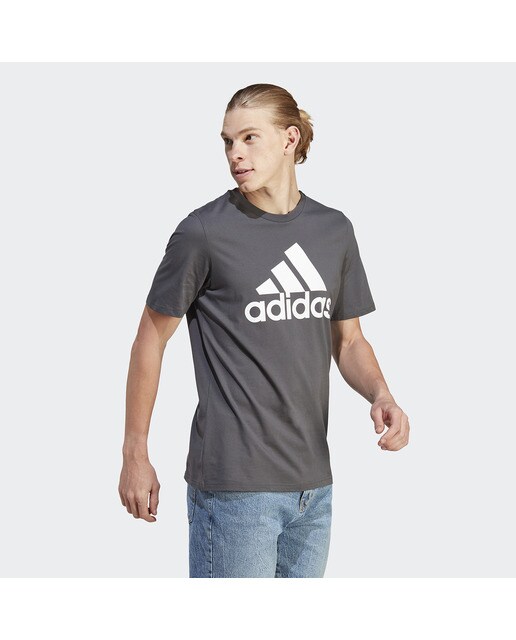 T-shirt de Homem Essentials Single Jersey Cinzento-5