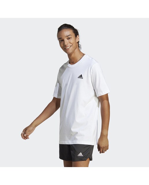 T-shirt de Homem Essentials Single Jersey Embroidered Small Logo Branco-1