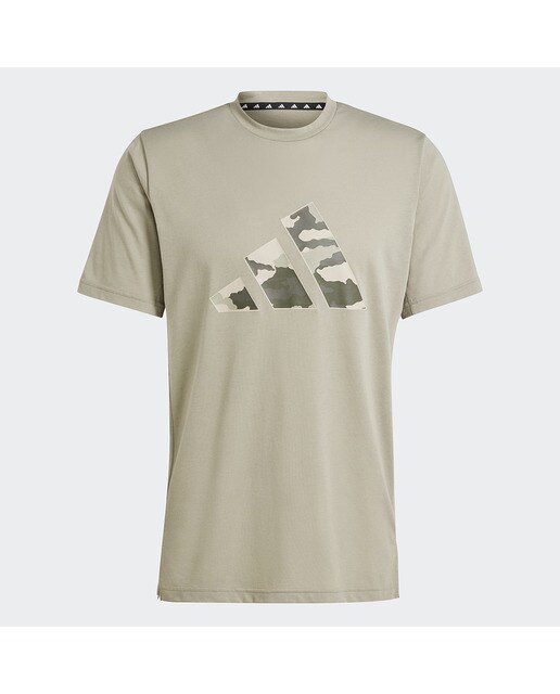 T-shirt de Homem Train Essentials Camo Graphic Logo Verde-5