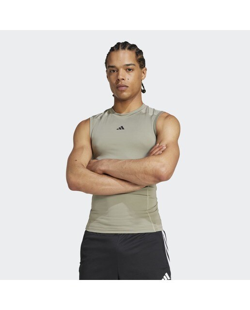 T-shirt sem Mangas de Homem Techfit Compression Training Verde-1