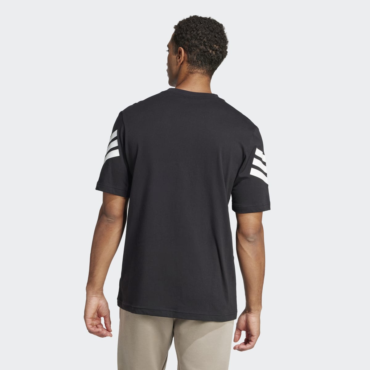 T-shirt de Homem Future Icons 3 Faixas Preto-2