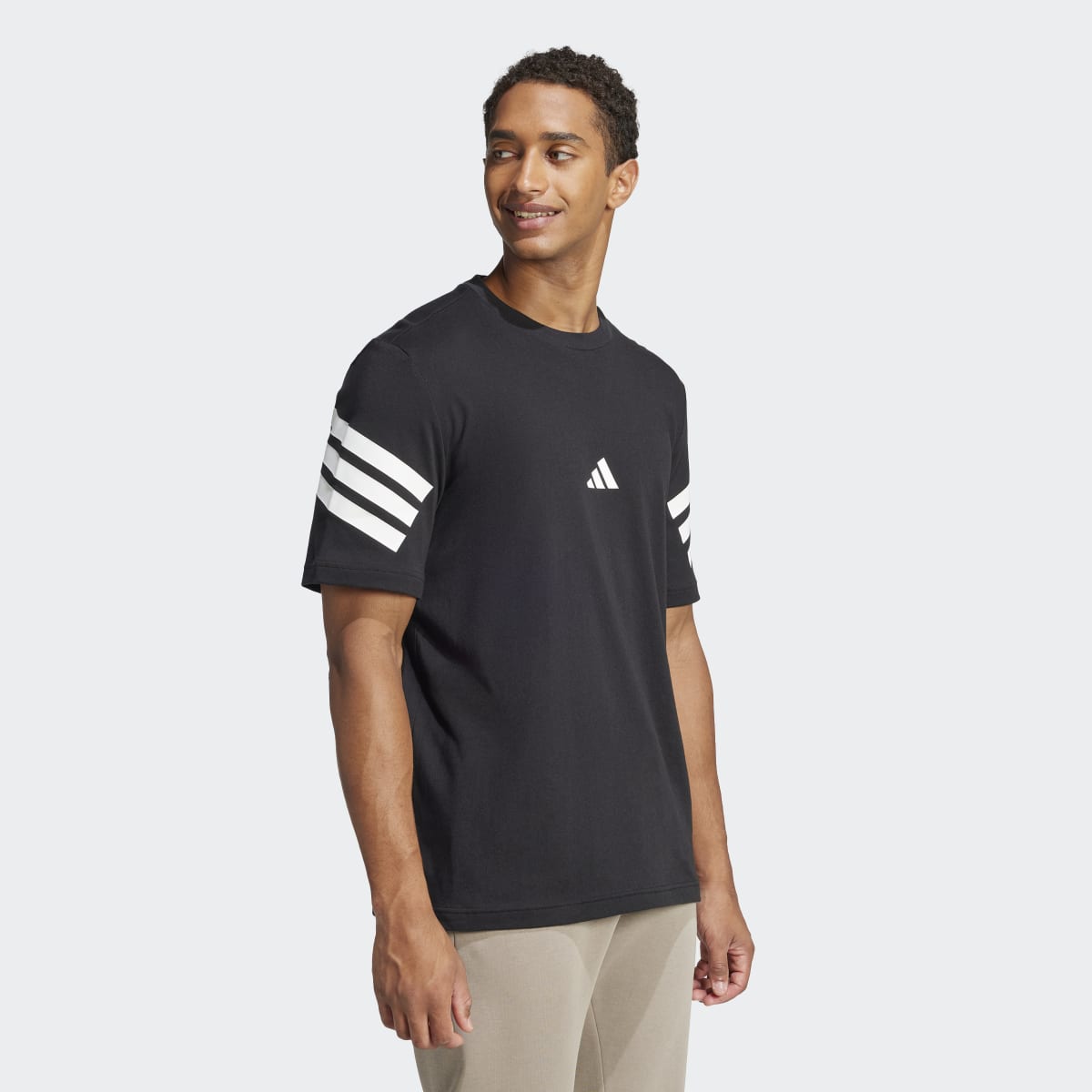T-shirt de Homem Future Icons 3 Faixas Preto-4