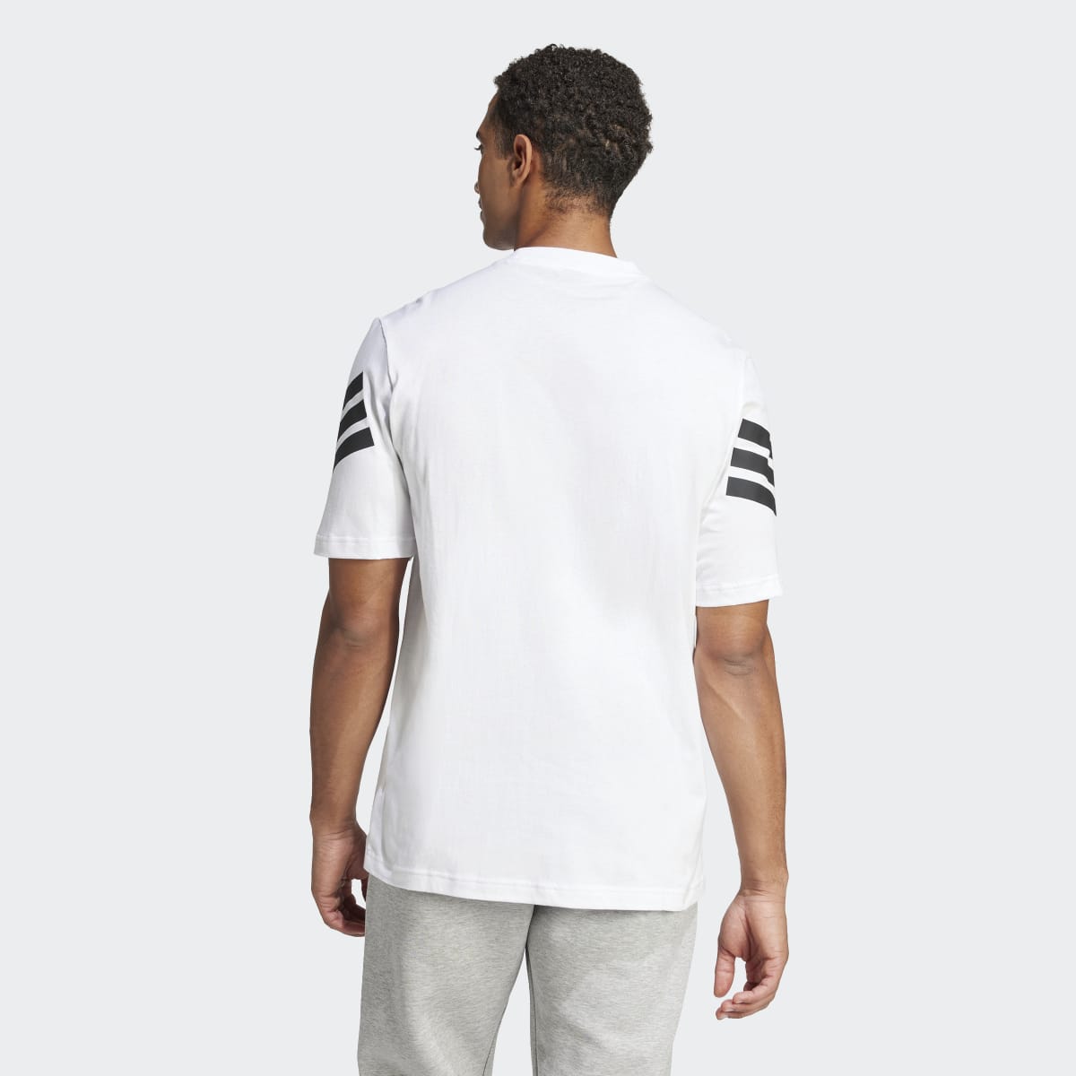 T-shirt de Homem Future Icons 3 Faixas Branco-2