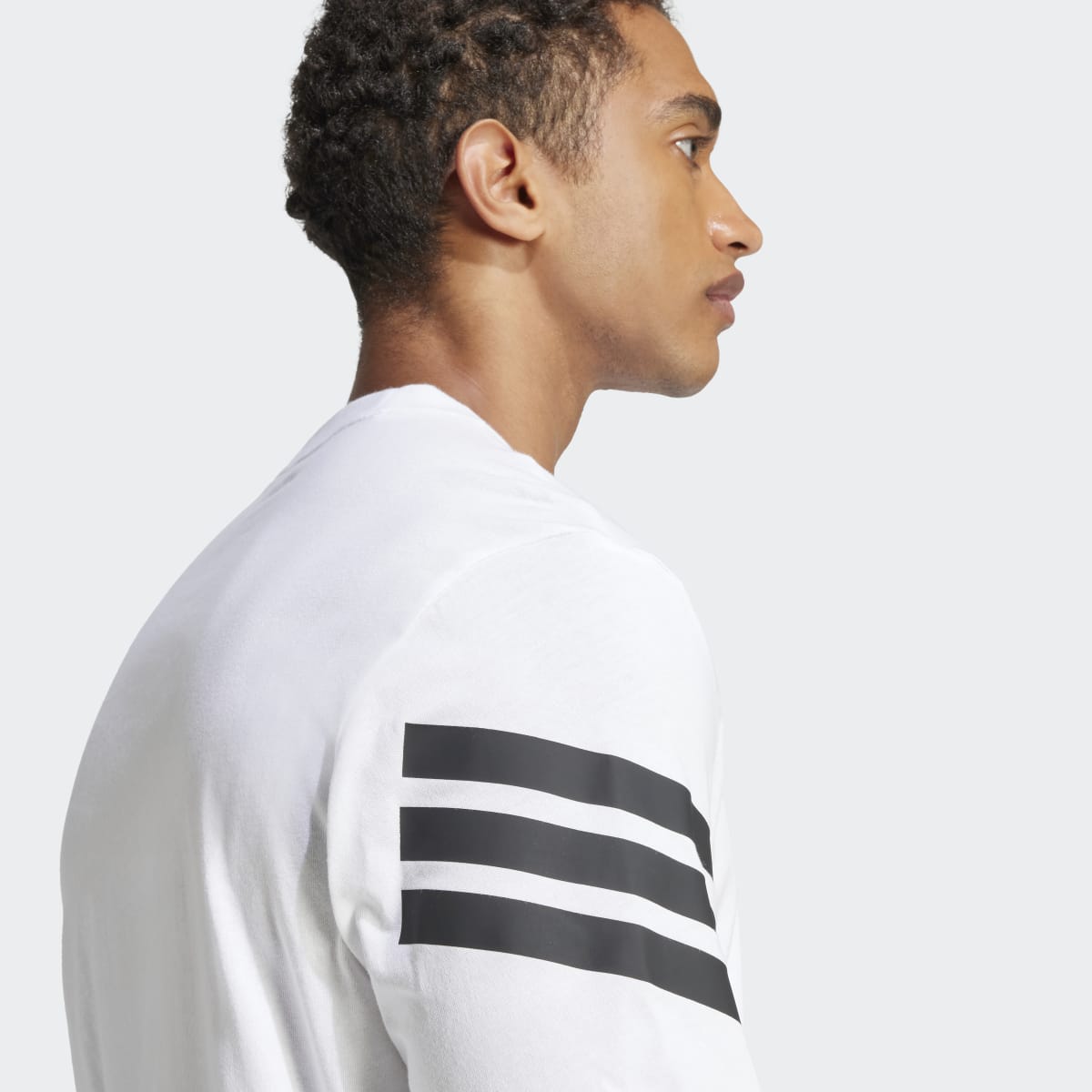 T-shirt de Homem Future Icons 3 Faixas Branco-3