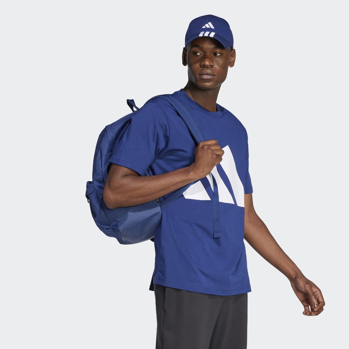 T-shirt de Homem Essentials Big Logo Azul-4