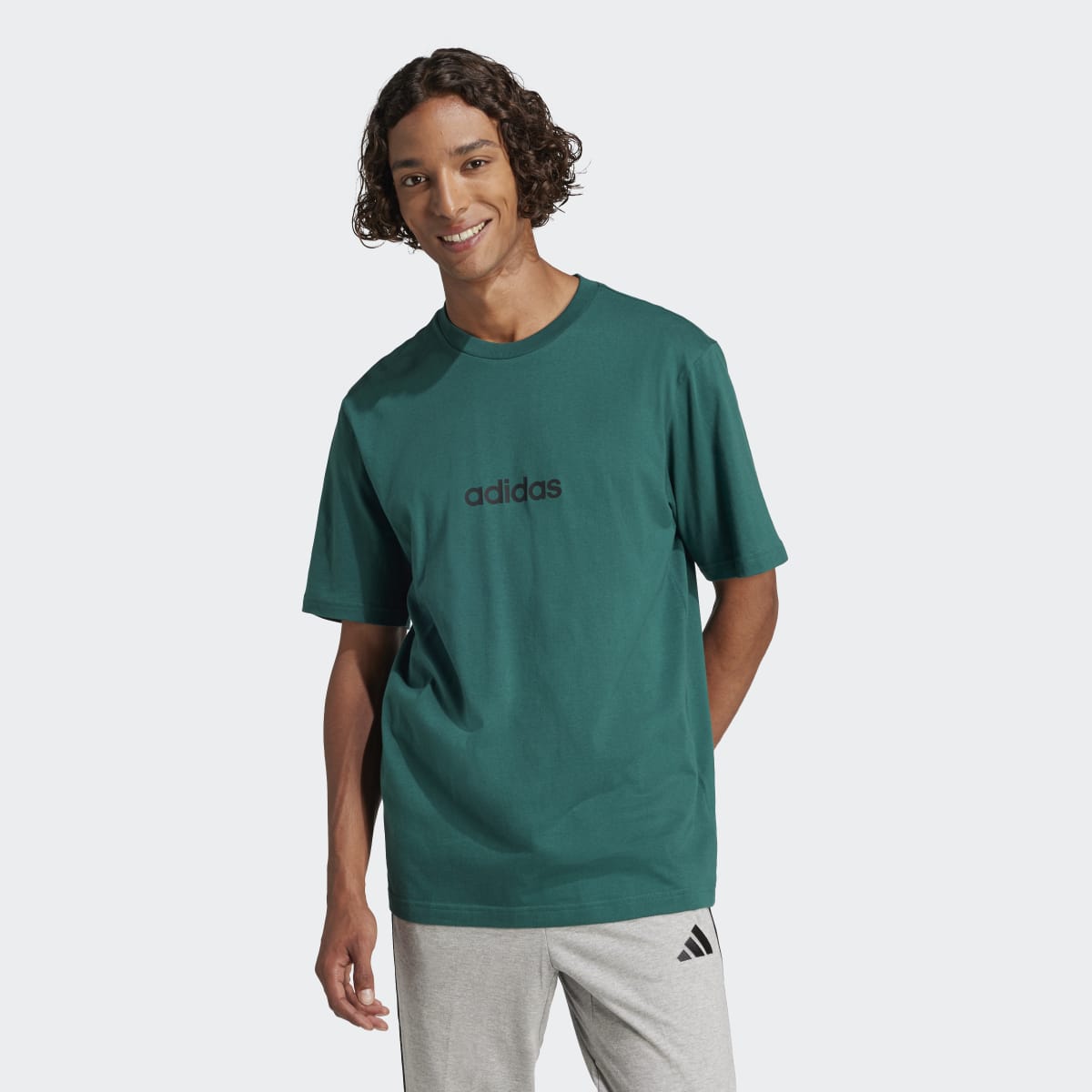 T-shirt de Homem Essentials Linear Single Jersey Verde-1