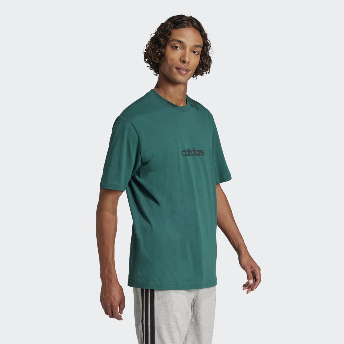 T-shirt de Homem Essentials Linear Single Jersey Verde-4