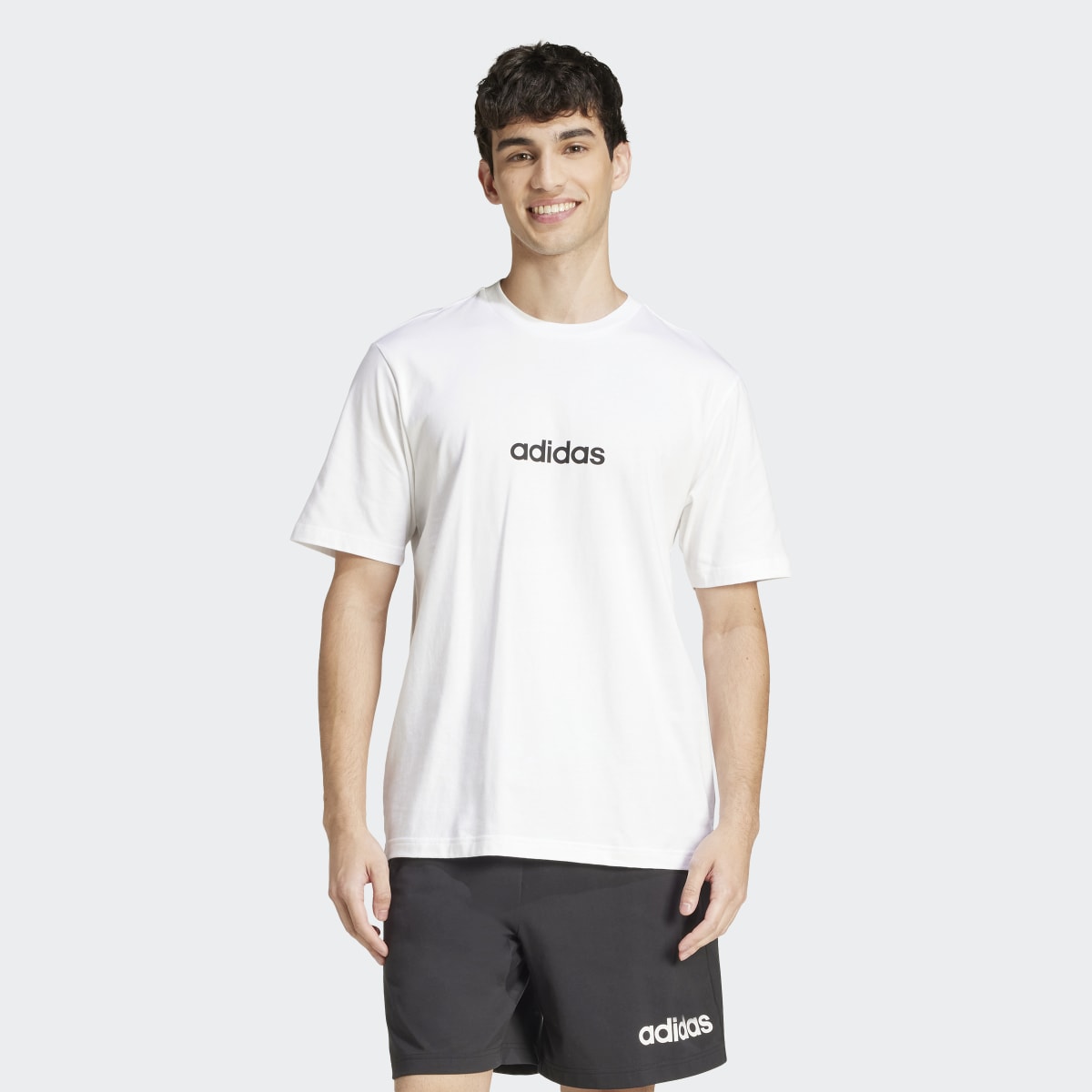 T-shirt de Homem Essentials Linear Single Jersey Branco-1