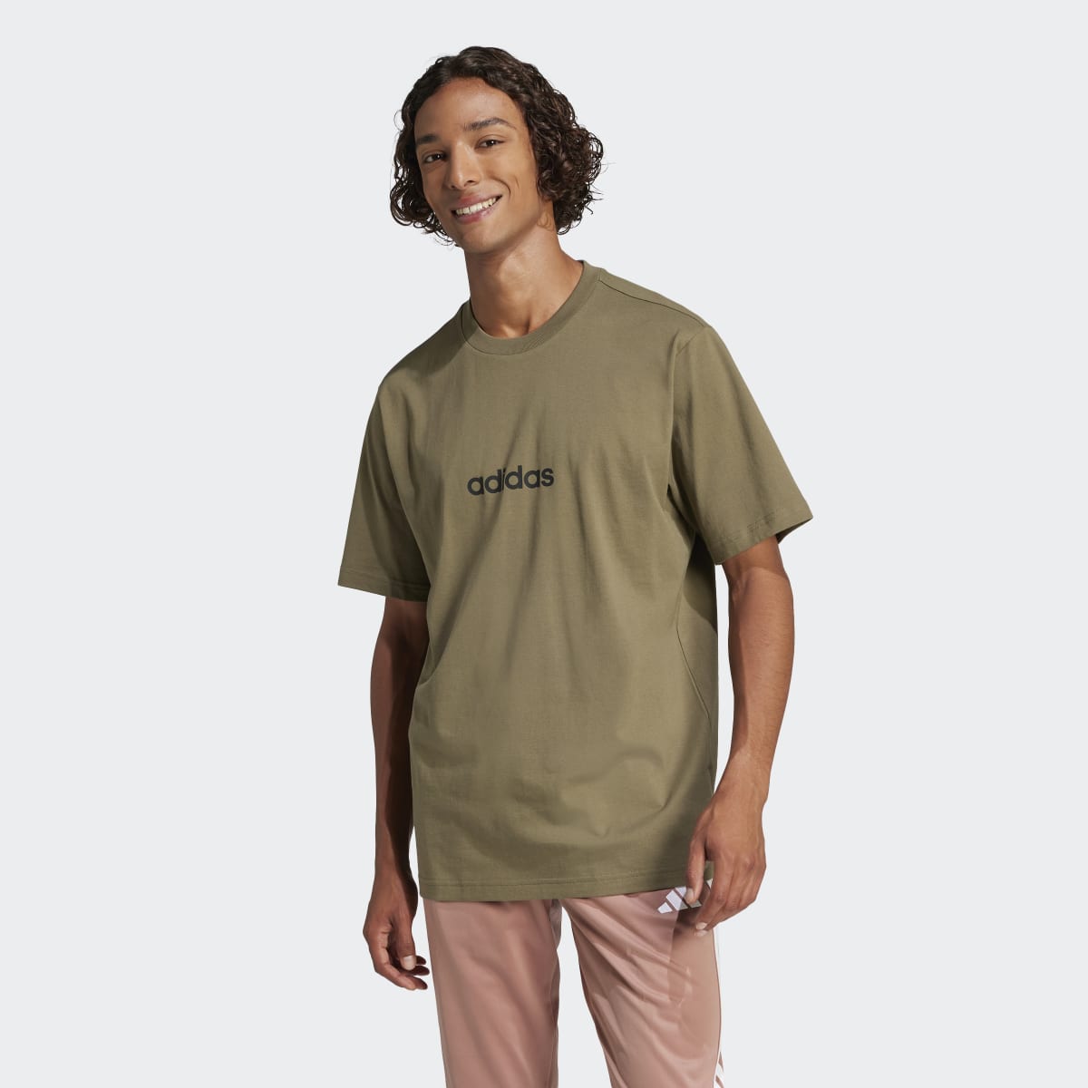 T-shirt de Homem Essentials Linear Single Jersey Verde-1