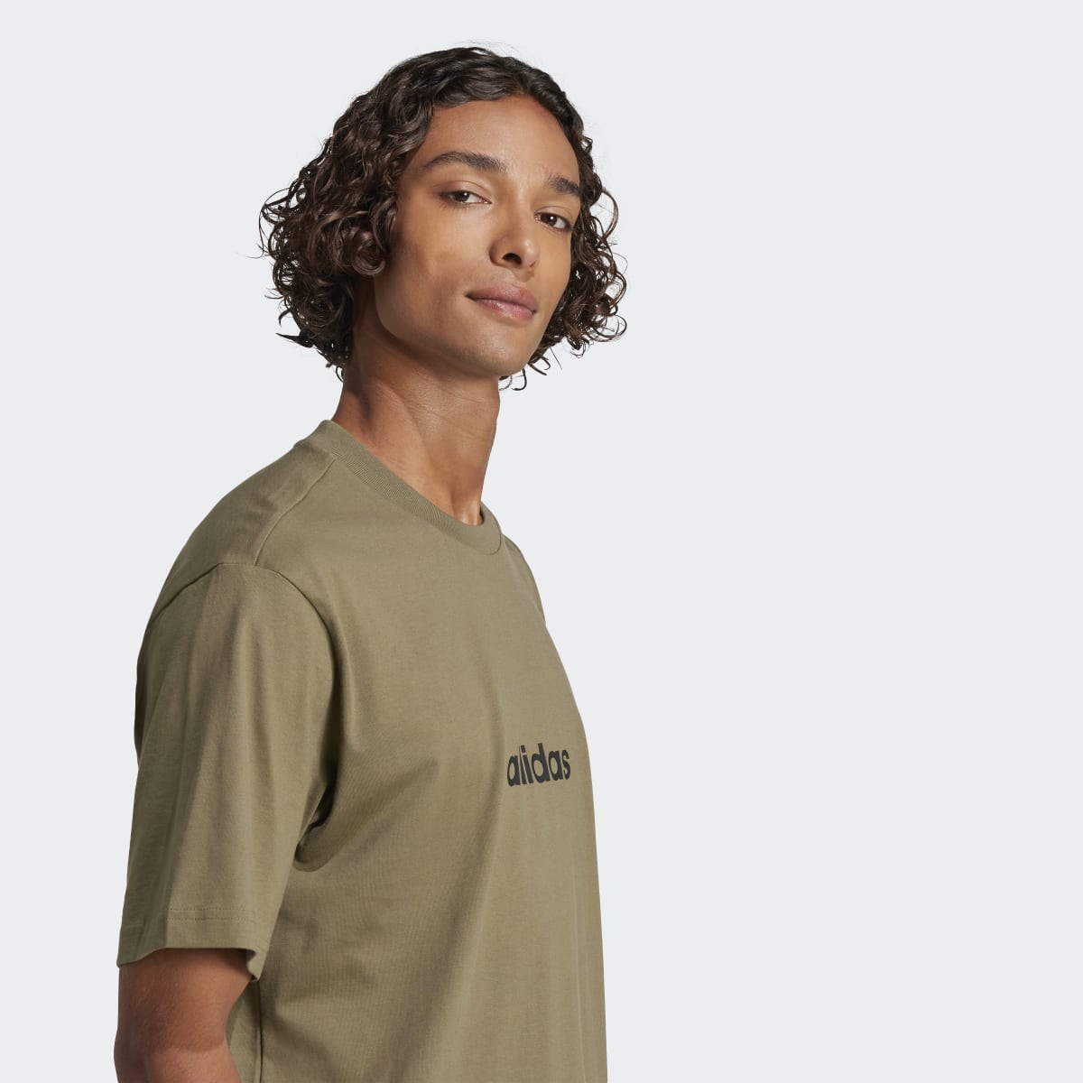 T-shirt de Homem Essentials Linear Single Jersey Verde-3